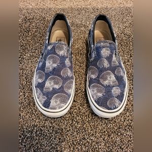 Vans wire frame skulls classic slip ons. guc